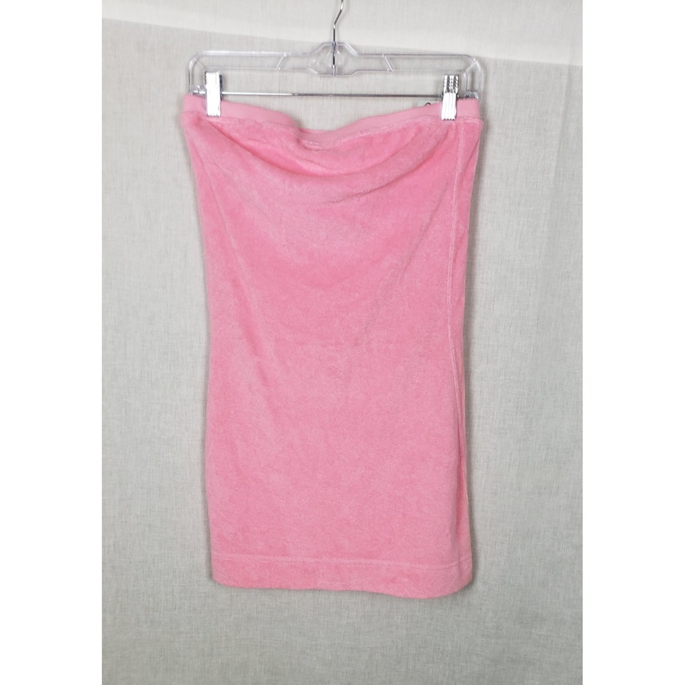 Hard Tail Forever Pink Terry Cloth Strapless Mini Tube Dress M Barbiecore Y2K